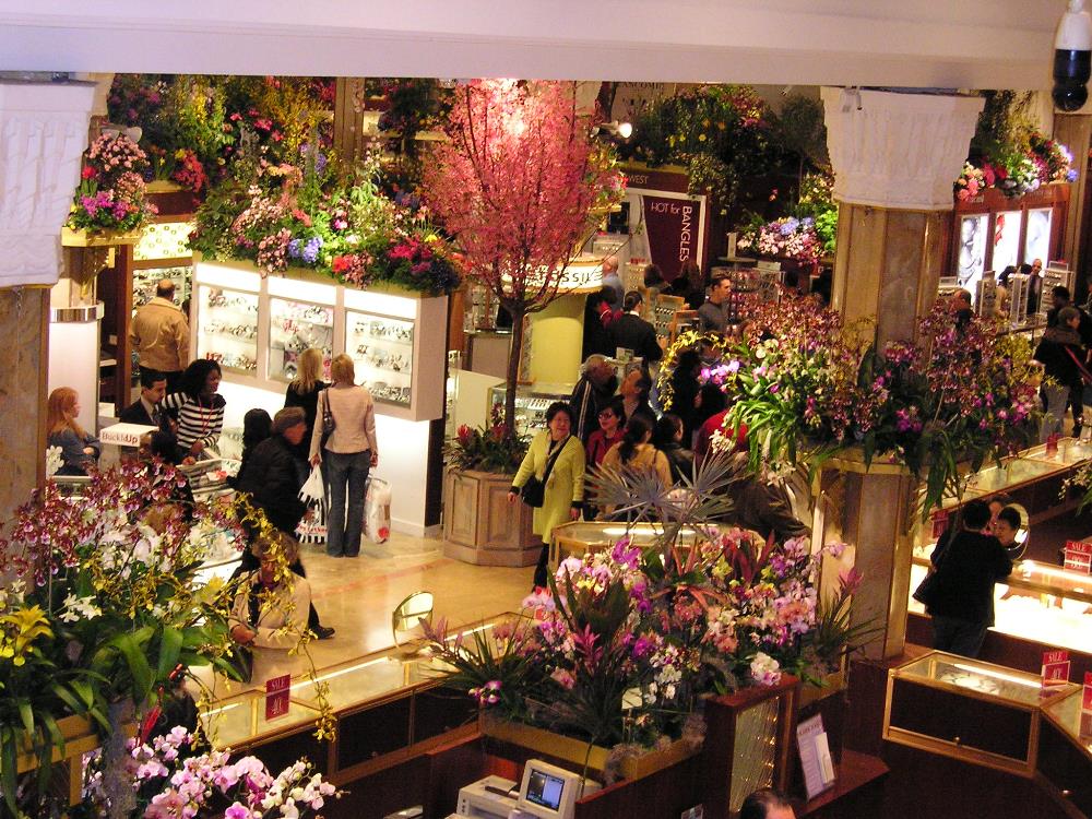 Macy's entire first floor was a virtual garden