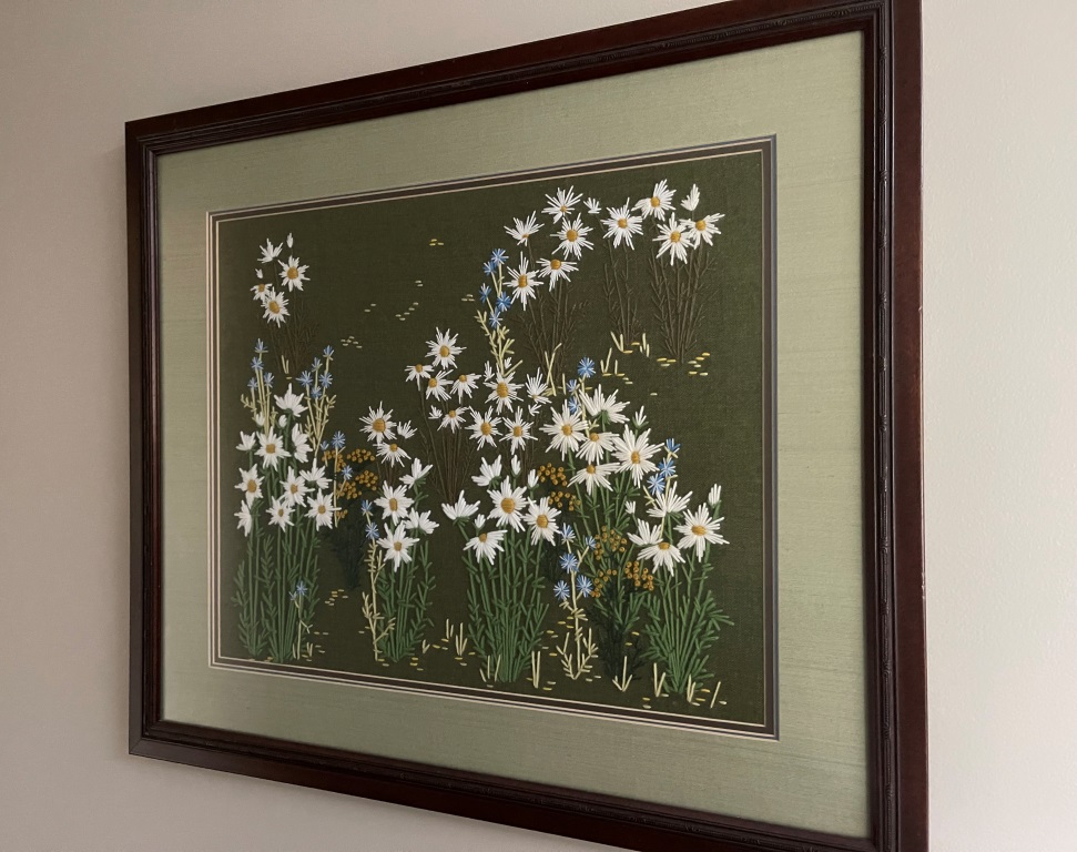A framed embroidery