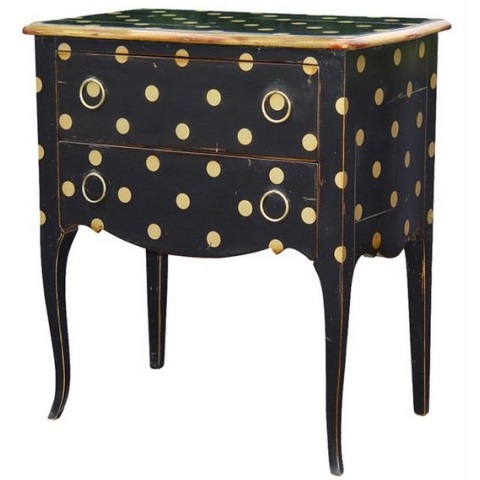 Hand-crafted two-drawer side table. (Photo: Cote France)