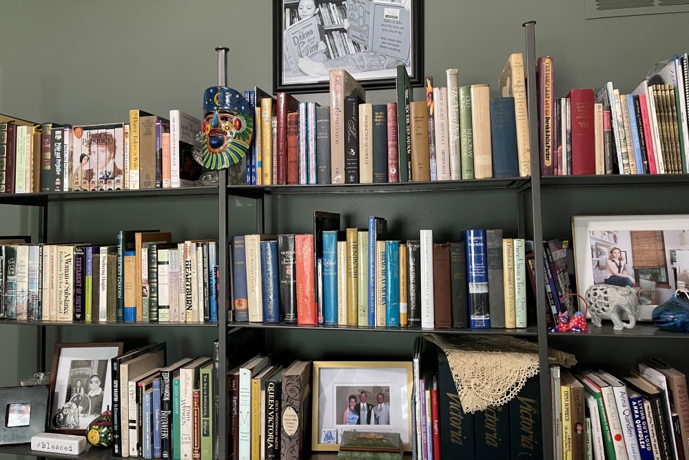 The bookshelves in my home office.