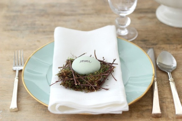 Heirloom blue egg on a nest of green moss and twigs. (Photo: Jenny Steffens Hobick)