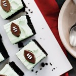 Grasshopper Cake with Andes Mint Footballs (Photo: Martha Stewart)