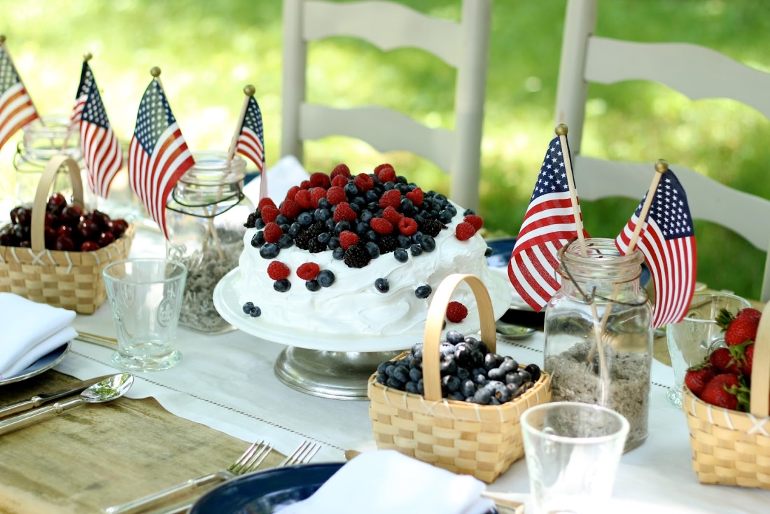 Red, White, and Blueberry Cake. (Photo: Jenny Steffens)