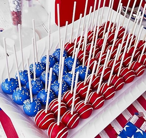 Stars and Stripes Cake Pops. (Photo: Party City)