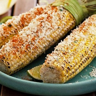 Grilled Mexican Corn for 2