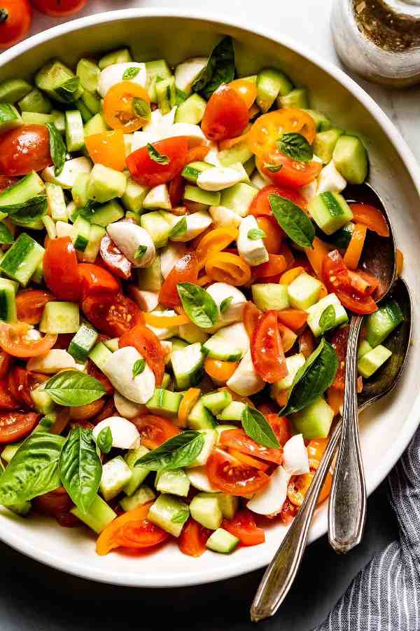Tomato Cucumber Mozzarella Salad (Photo: Foolproof Living)