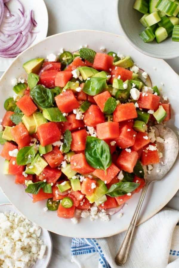 Watermelon Salad with Feta (Photo: Love & Lemons)