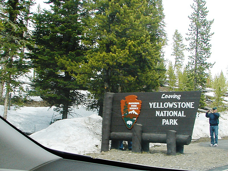 Leaving Yellowstone National Park through the Northeast Entrance.