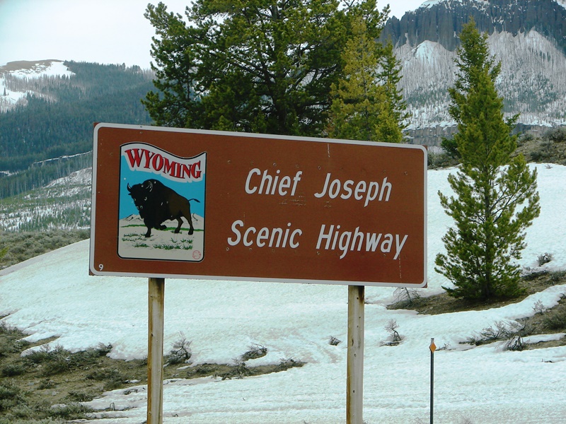 Chief Joseph Scenic Byway sign.