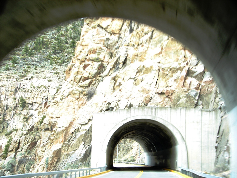 Approaching the second tunnel.