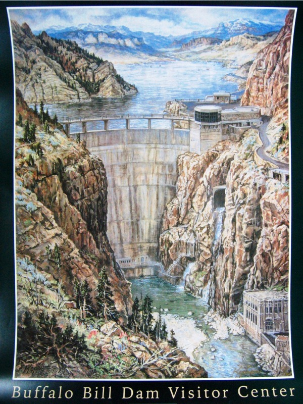 Poster of an oil painting commissioned after the dam was completed.