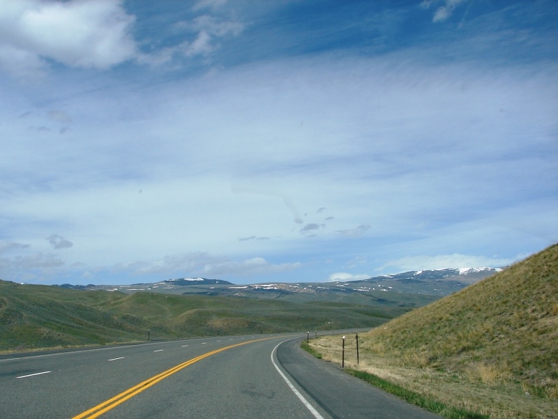 Turn-off for Chief Joseph Scenic Byway is just around the bend.